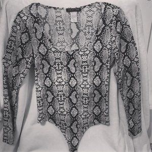 A'gaci- Snakeprint Bodysuit